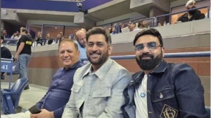 Watch: MS Dhoni returns to US Open, rocks denim-on-denim look