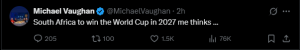 Michael Vaughan Predicts South Africa to Clinch 2027 ODI World Cup After England Series Domination
